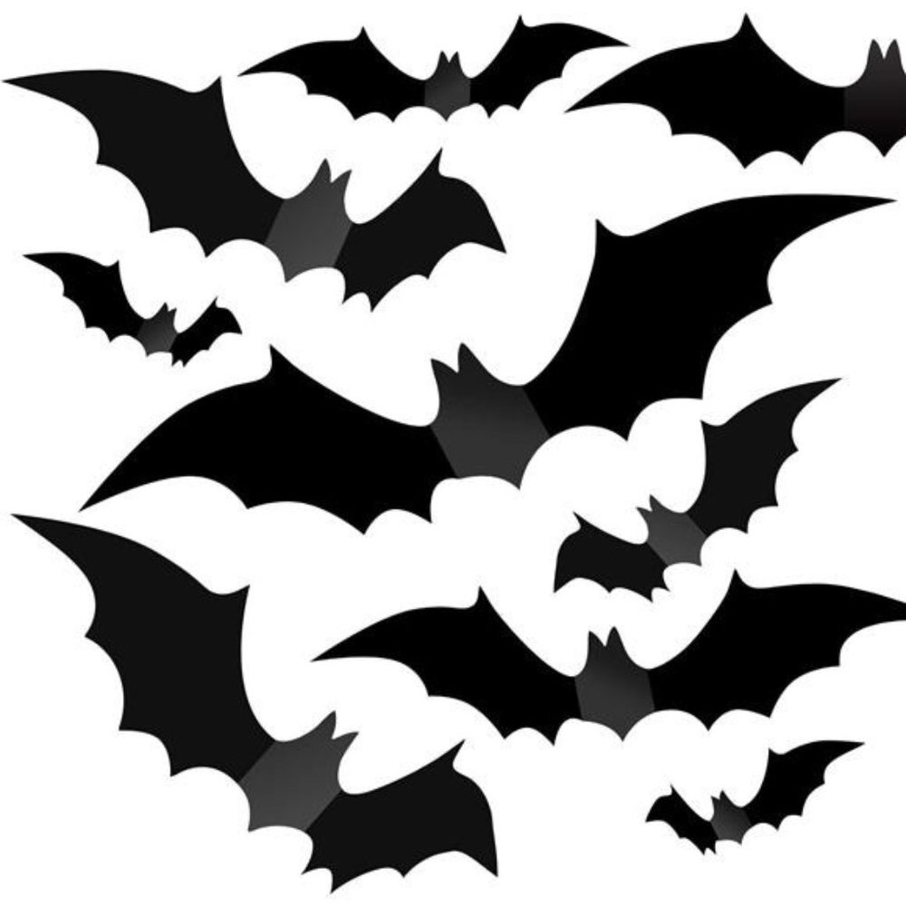 Halloween Decorations Halloween Party Indoor Outdoor Decor 56 PCS PVC Scary Bat